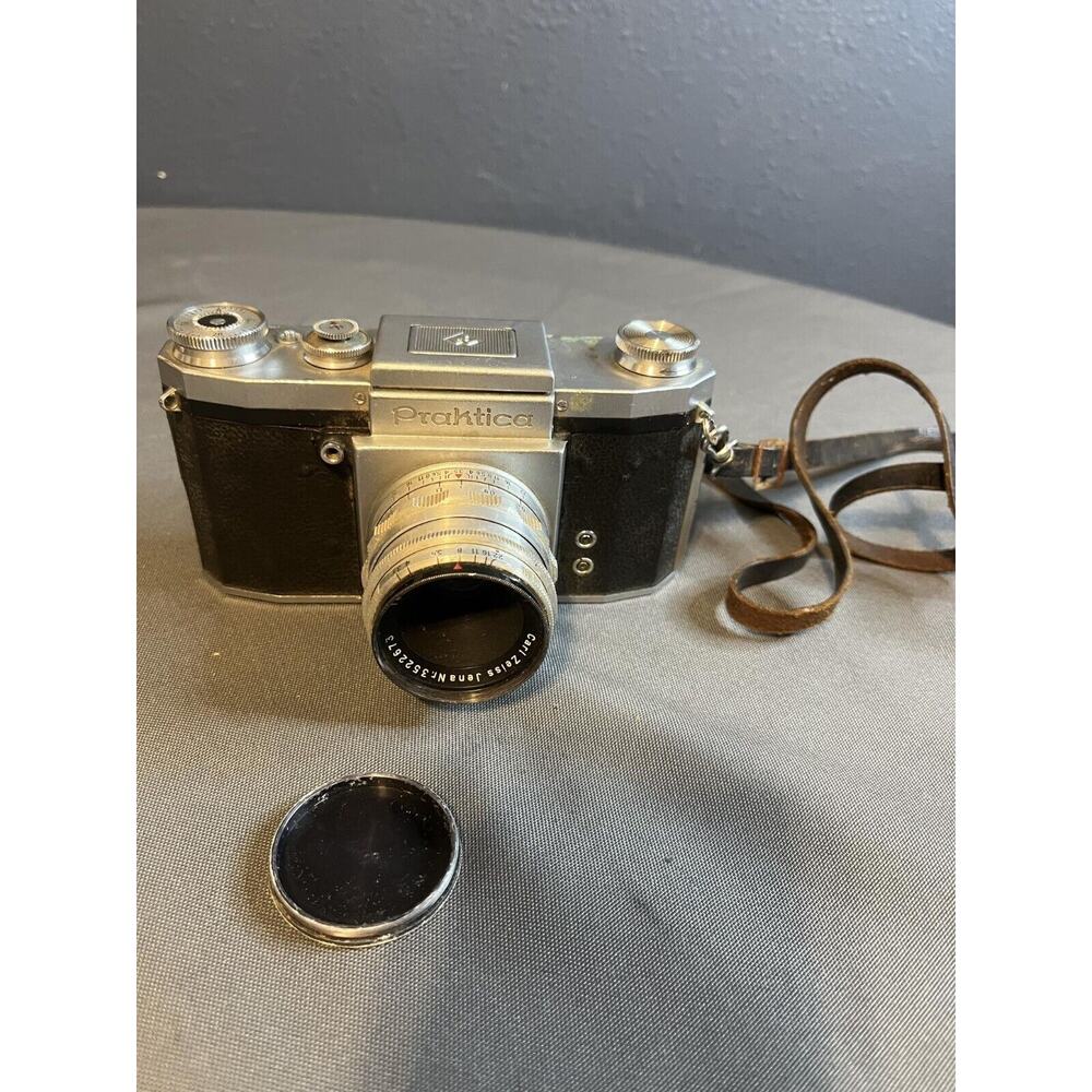 Vintage Praktica FX 35mm Film SLR Camera w/ Tessar 50mm 3.5 Lens (Read Below)